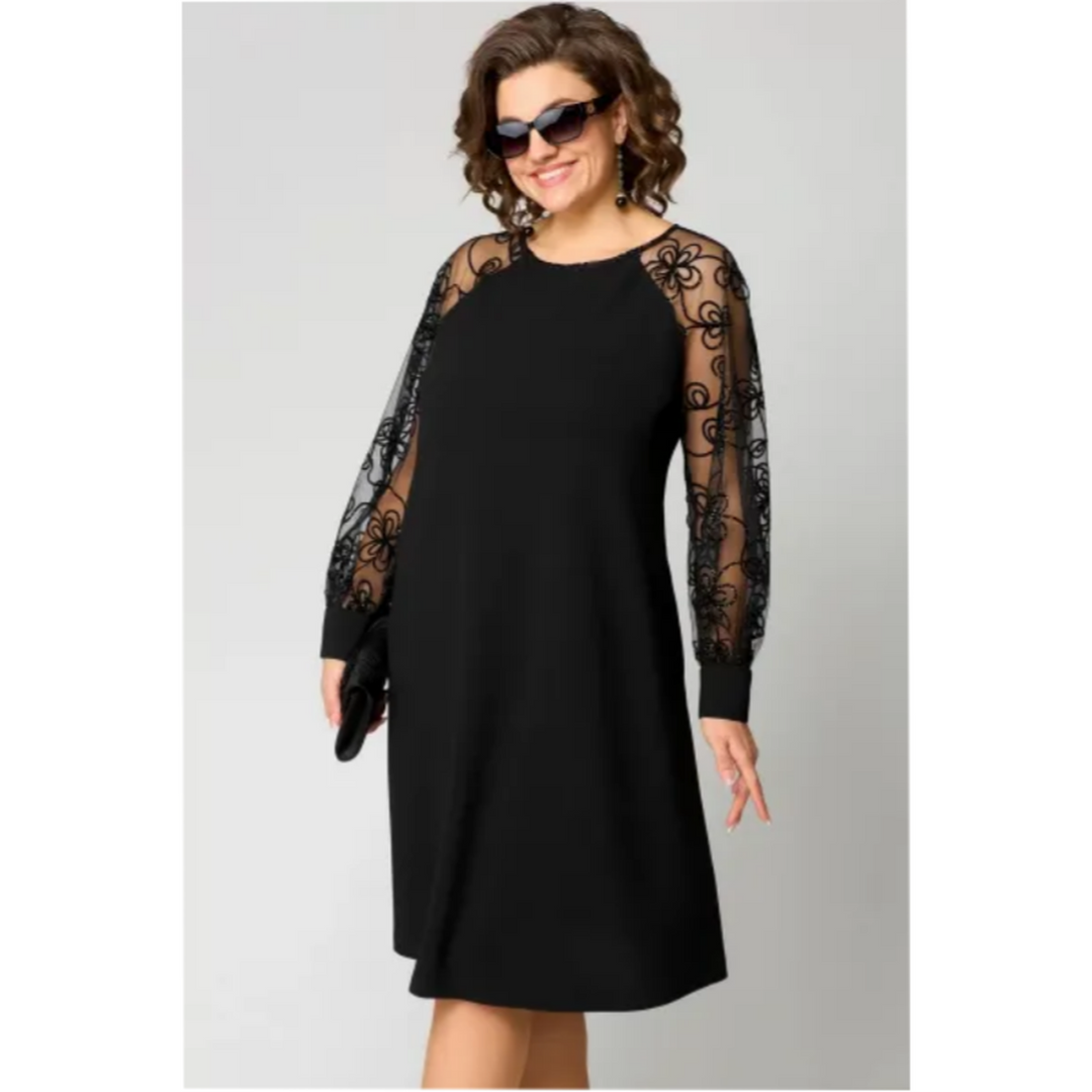Abigail | Women's Summer Midi Sheer Sleeve Casual Dress