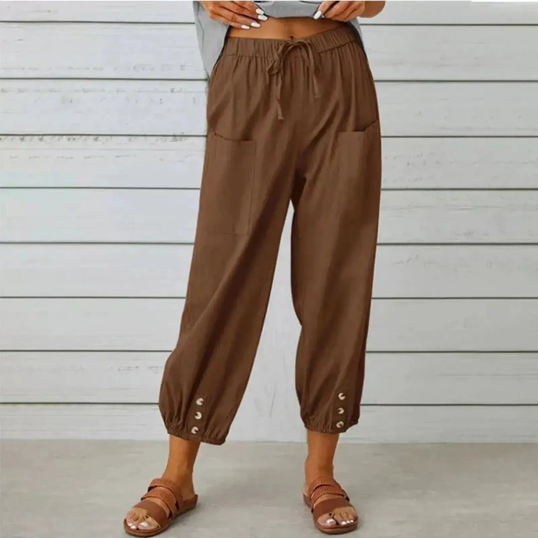 Addison | Women Boho Drawstring Pocket Casual Pants