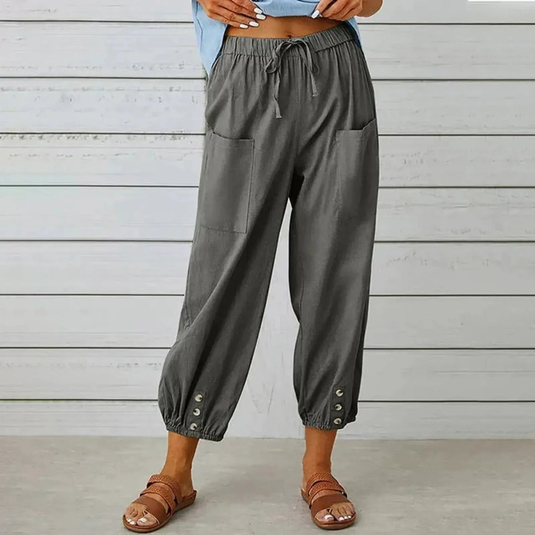 Addison | Women Boho Drawstring Pocket Casual Pants