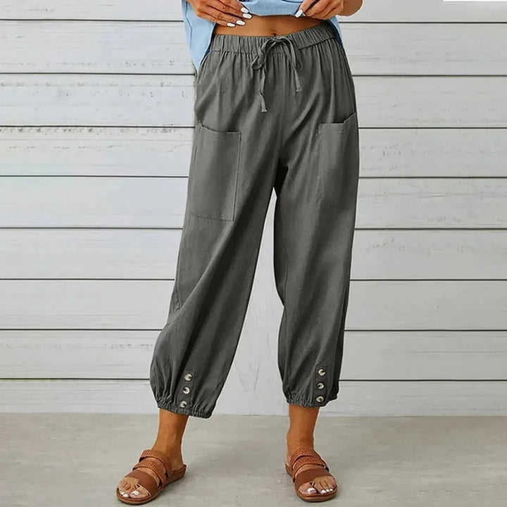 Addison | Women Boho Drawstring Pocket Casual Pants