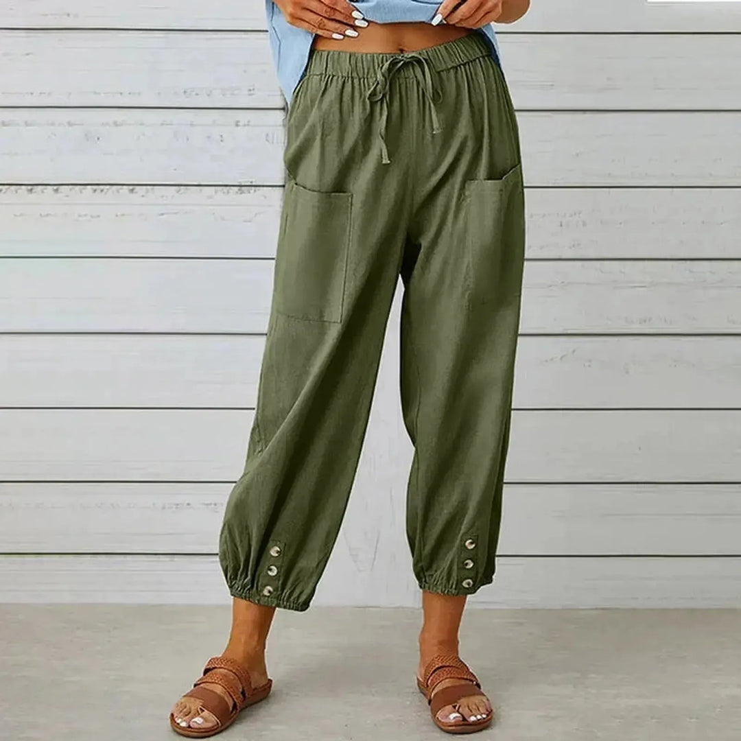 Addison | Women Boho Drawstring Pocket Casual Pants