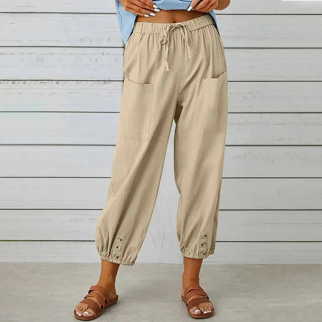 Addison | Women Boho Drawstring Pocket Casual Pants