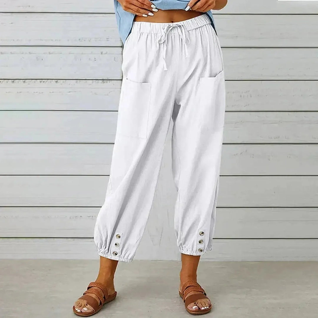 Addison | Women Boho Drawstring Pocket Casual Pants