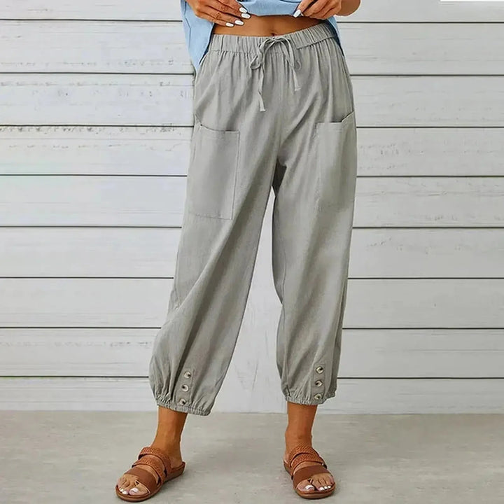 Addison | Women Boho Drawstring Pocket Casual Pants