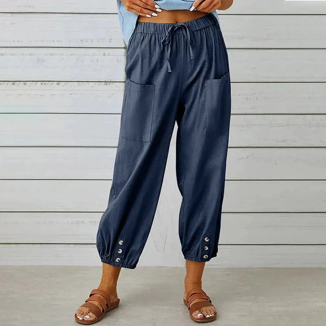 Addison | Women Boho Drawstring Pocket Casual Pants