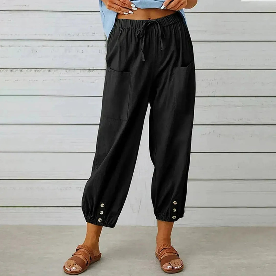 Addison | Women Boho Drawstring Pocket Casual Pants