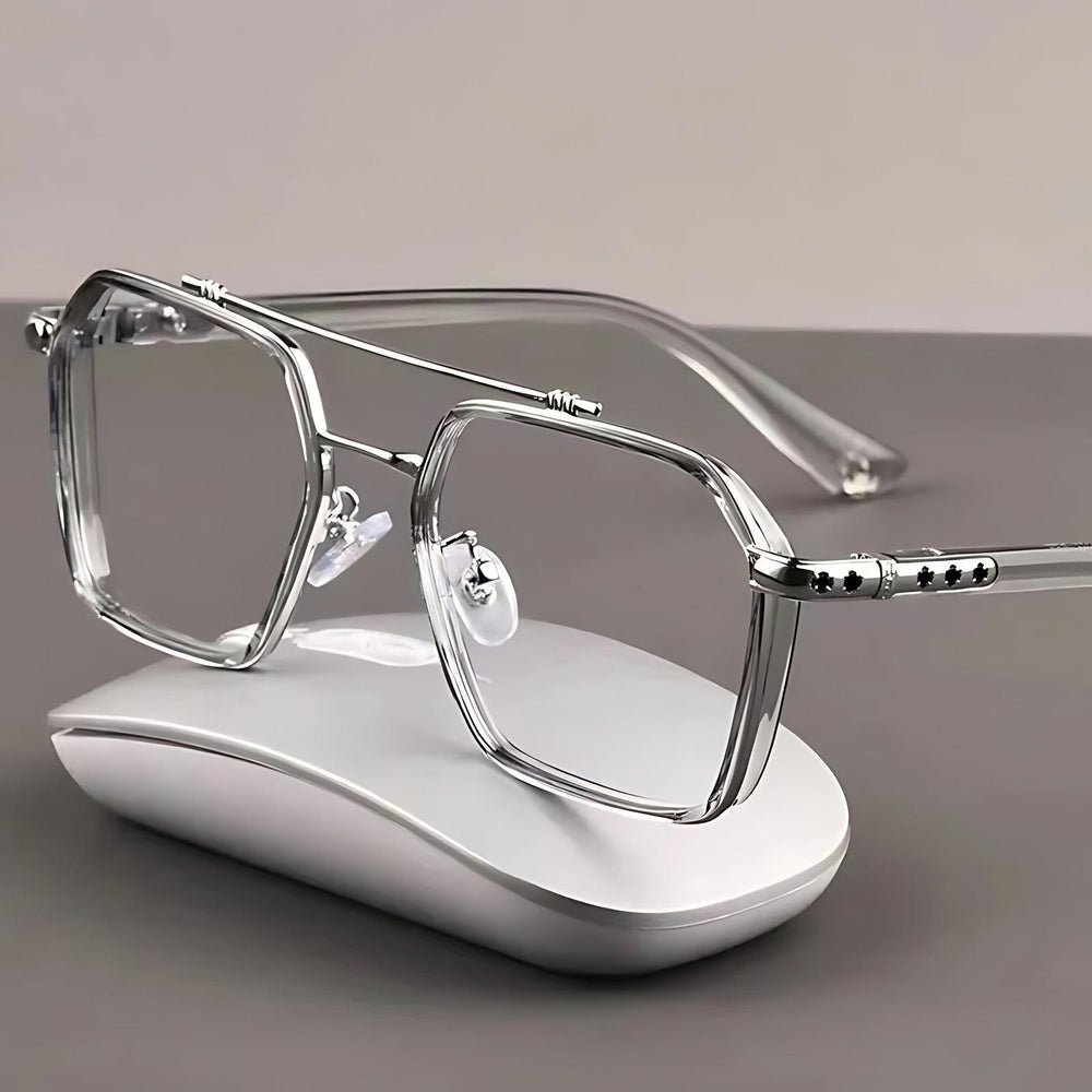 Aiden | Blue Light Blocking Sunglasses Square Frame Clear Lens