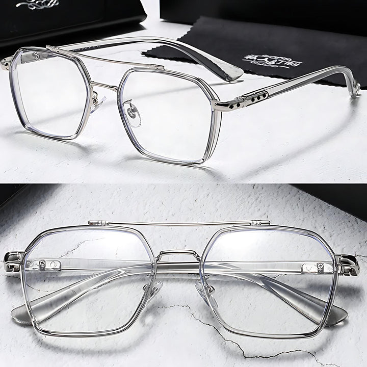 Aiden | Blue Light Blocking Sunglasses Square Frame Clear Lens
