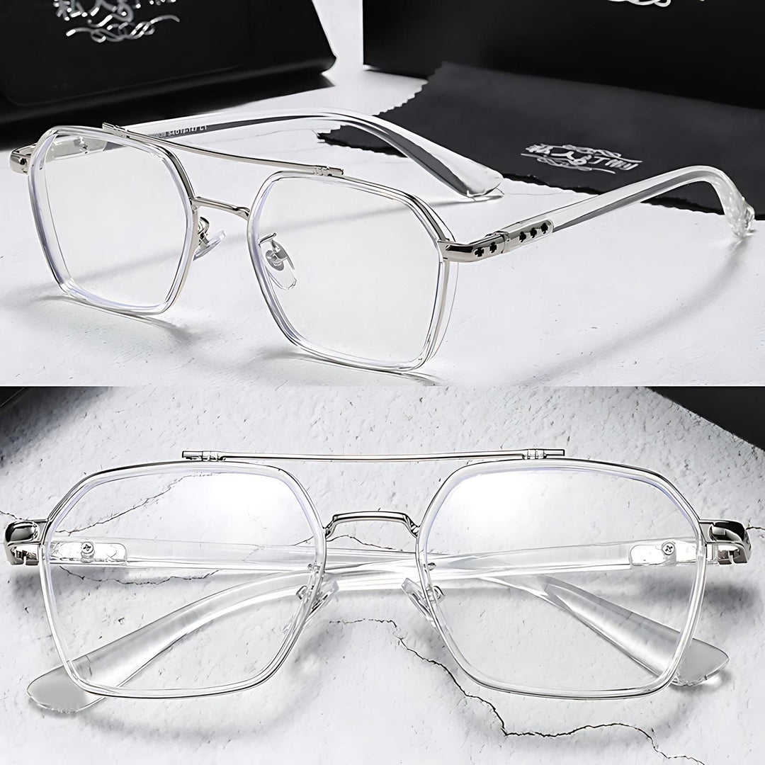 Aiden | Blue Light Blocking Sunglasses Square Frame Clear Lens
