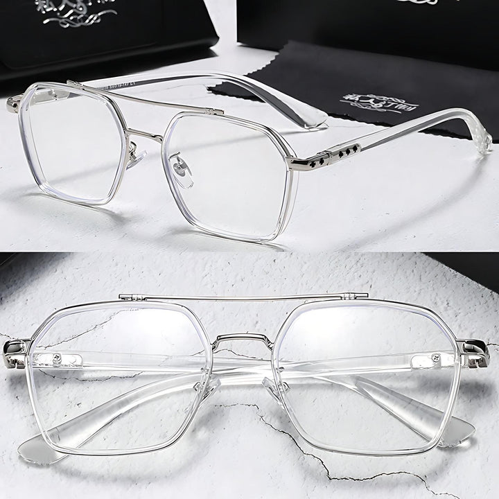 Aiden | Blue Light Blocking Sunglasses Square Frame Clear Lens