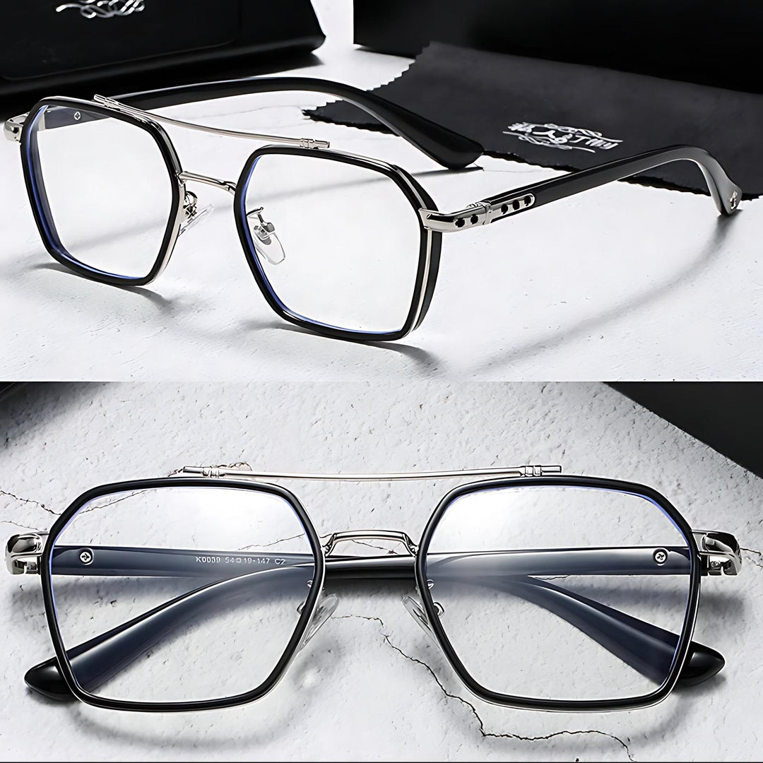 Aiden | Blue Light Blocking Sunglasses Square Frame Clear Lens