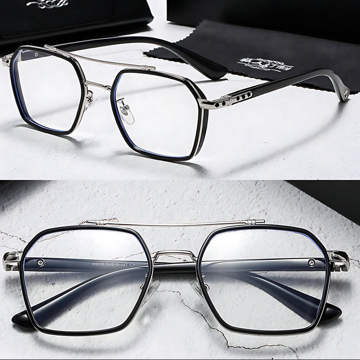 Aiden | Blue Light Blocking Sunglasses Square Frame Clear Lens