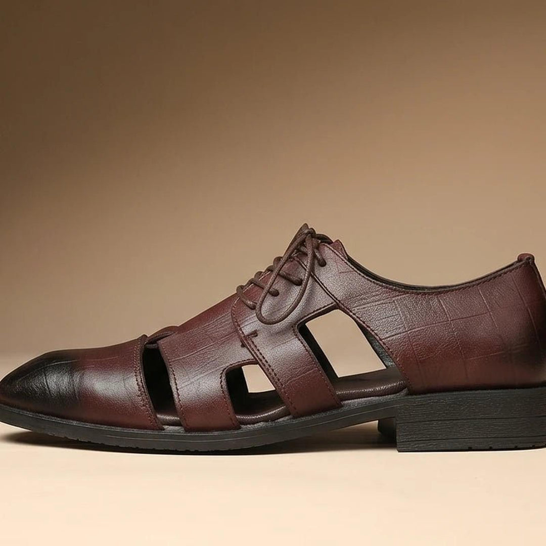 Aiden | Men's Fisherman Sandals Leather Closed-Toe Buckle Strap
