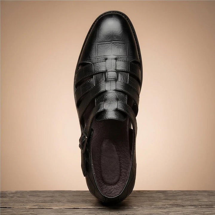 Aiden | Men's Fisherman Sandals Leather Closed-Toe Buckle Strap