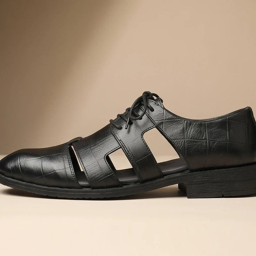 Aiden | Men's Fisherman Sandals Leather Closed-Toe Buckle Strap