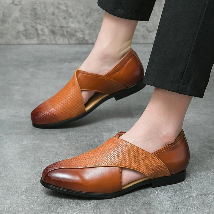 Alexander | Fisherman Sandals Leather Loafers Woven Slip-On Comfort