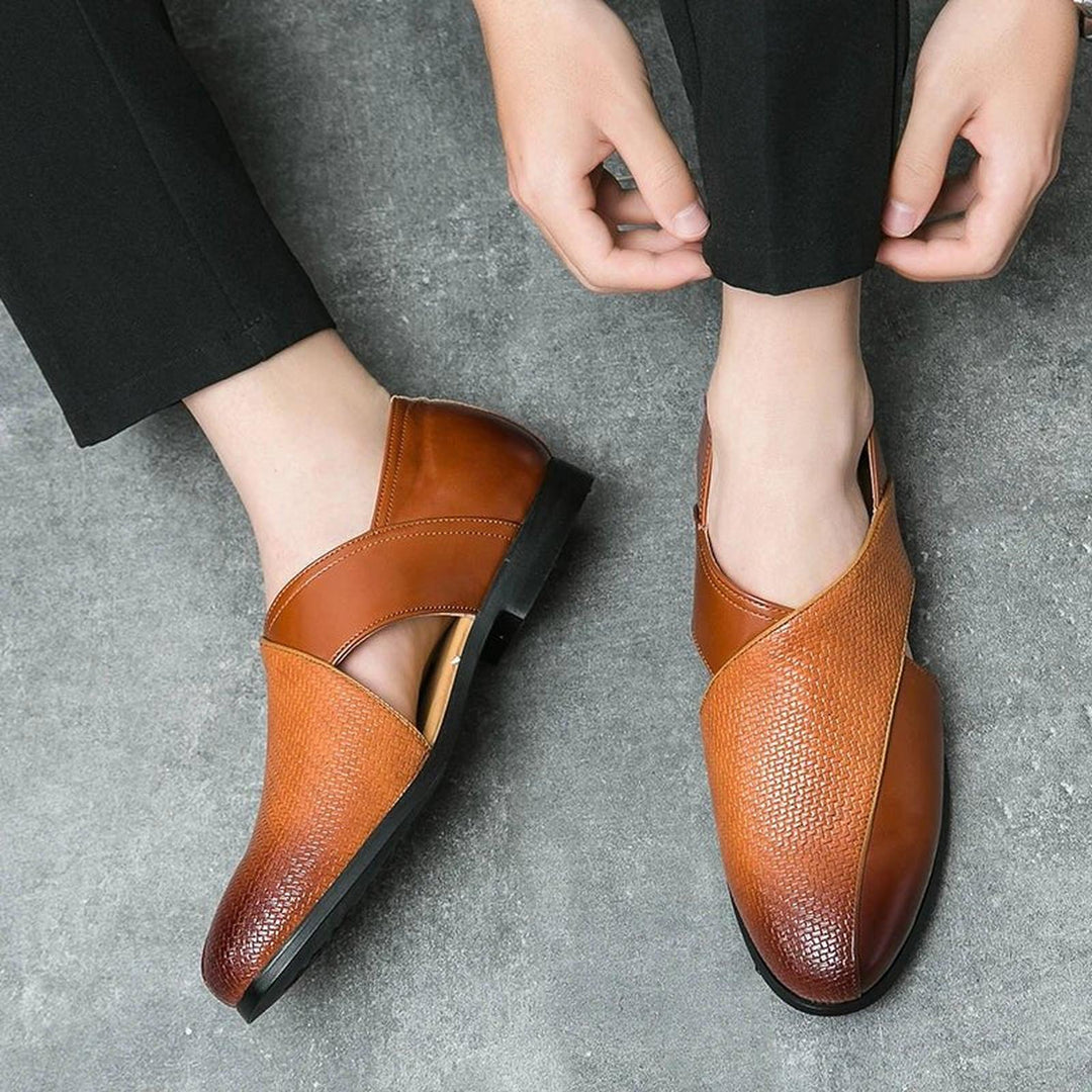 Alexander | Fisherman Sandals Leather Loafers Woven Slip-On Comfort