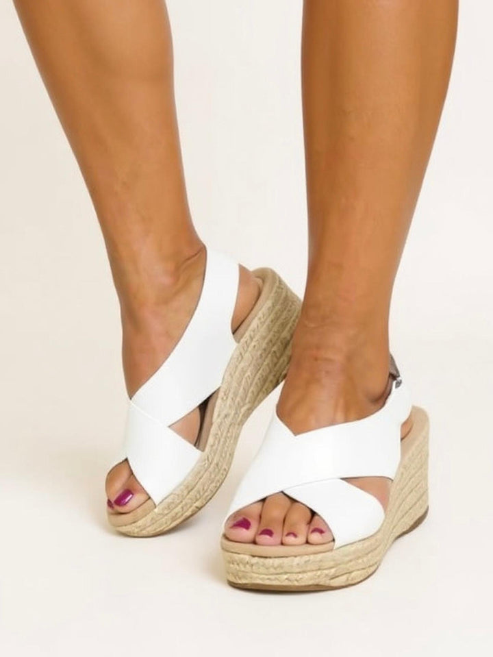 Alexis | Women’s Wedge Espadrilles Sandals With Cross Strap