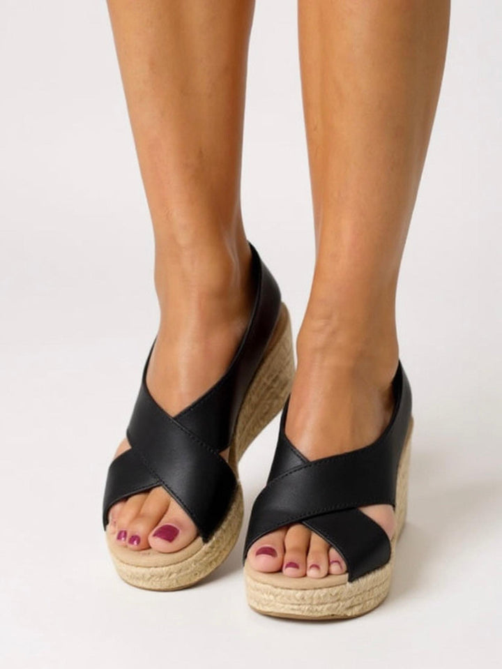 Alexis | Women’s Wedge Espadrilles Sandals With Cross Strap