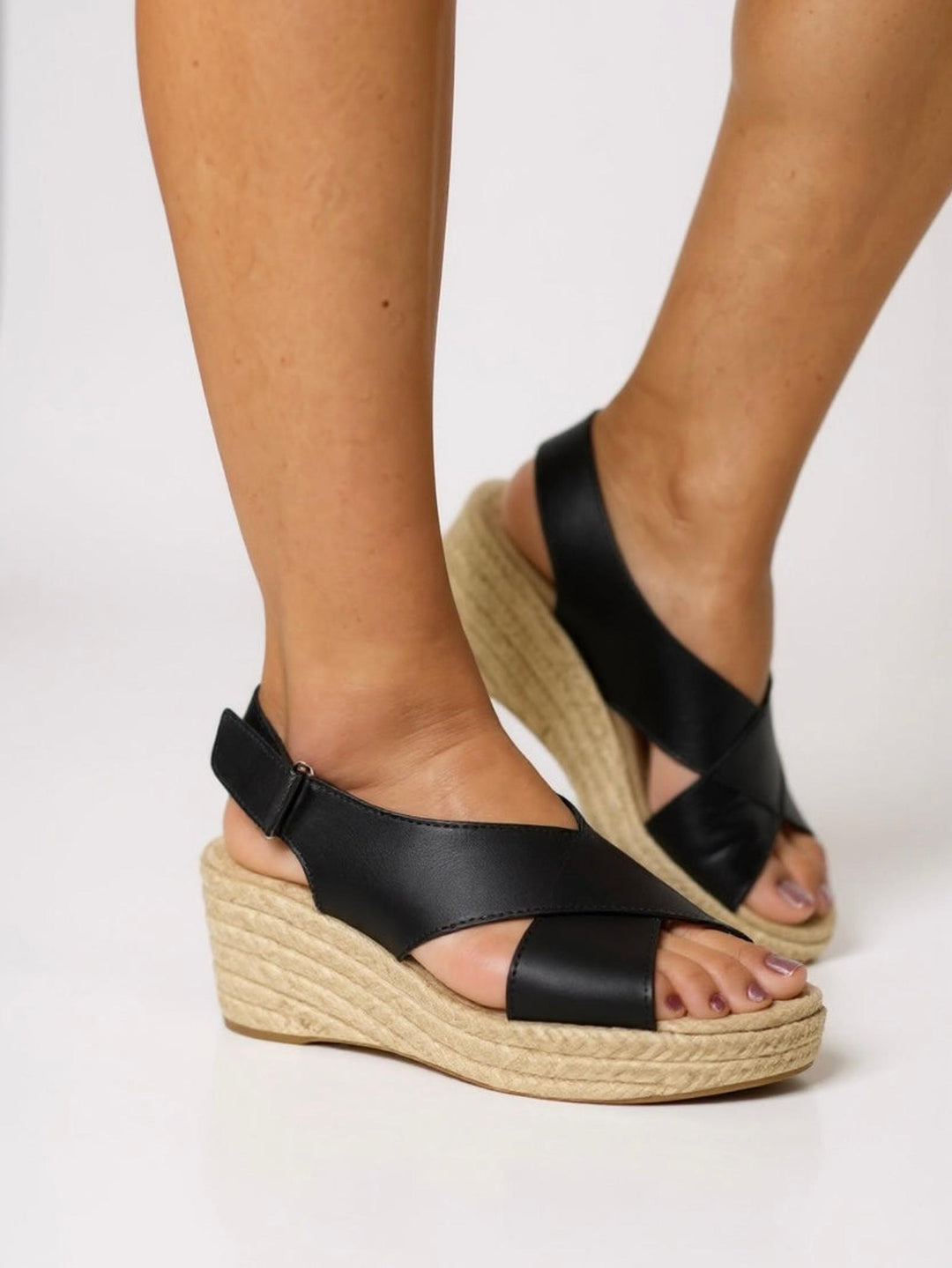 Alexis | Women’s Wedge Espadrilles Sandals With Cross Strap