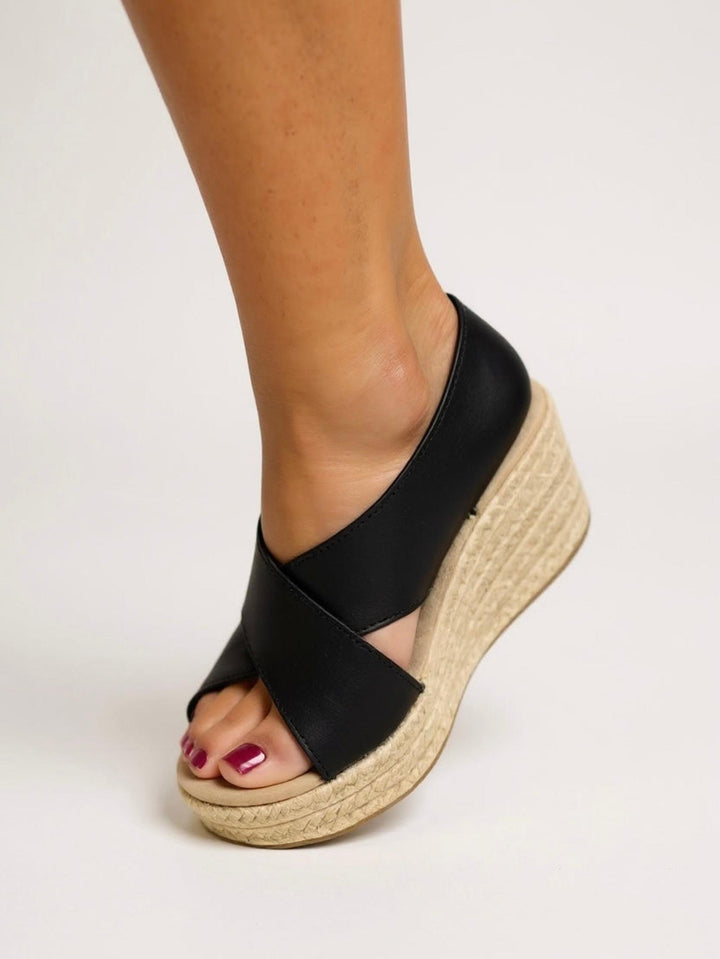 Alexis | Women’s Wedge Espadrilles Sandals With Cross Strap