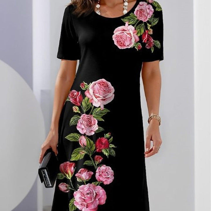Alice | Women's Floral Print Midi Summer Dress