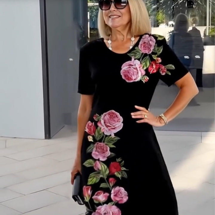 Alice | Women's Floral Print Midi Summer Dress