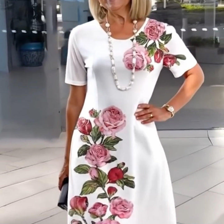 Alice | Women's Floral Print Midi Summer Dress
