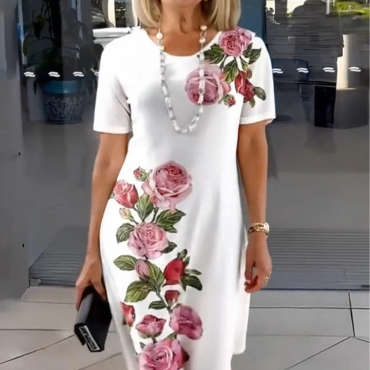 Alice | Women's Floral Print Midi Summer Dress