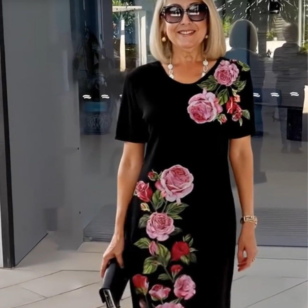 Alice | Women's Floral Print Midi Summer Dress