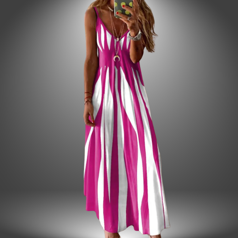 Alira | Striped Sleeveless Maxi Dress