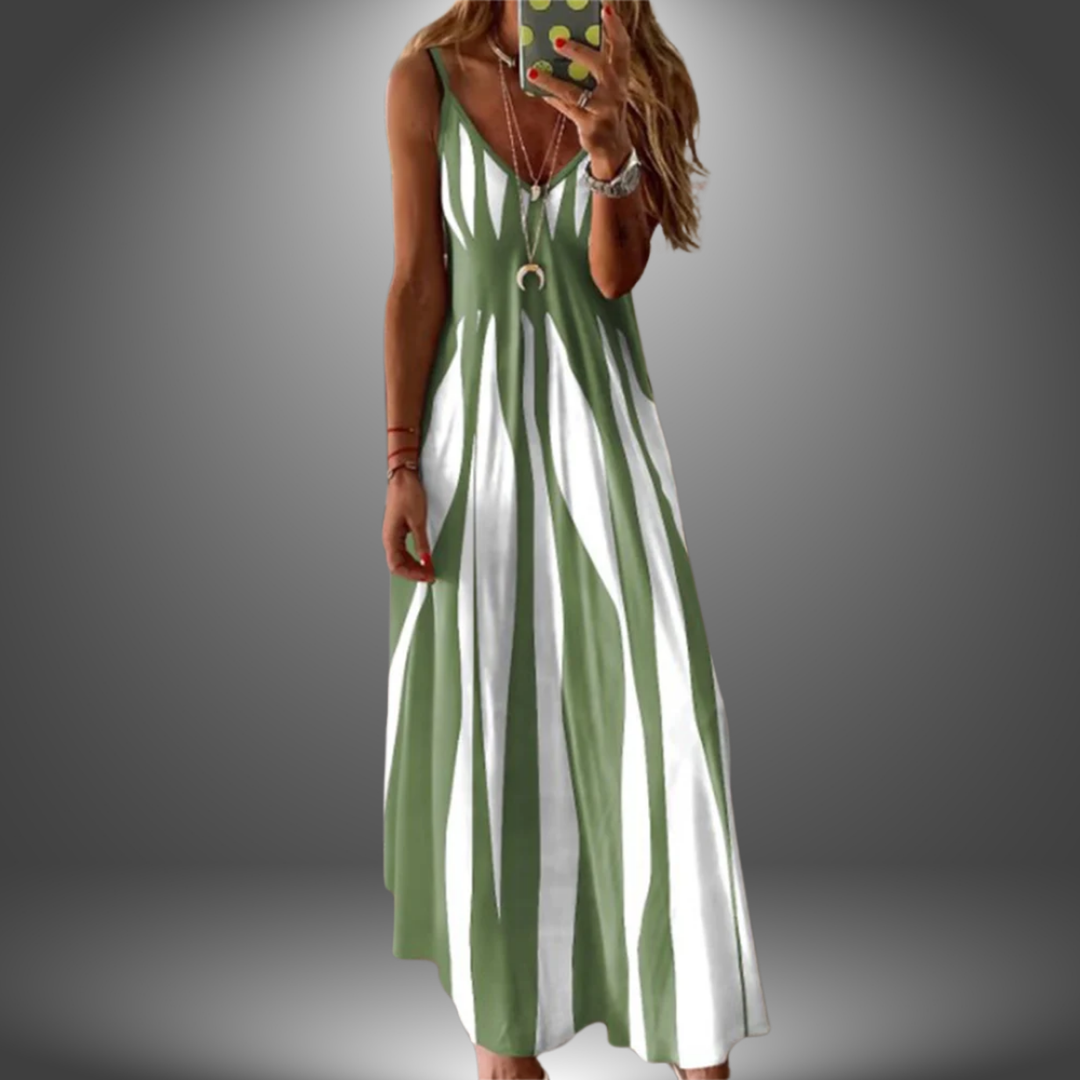 Alira | Striped Sleeveless Maxi Dress