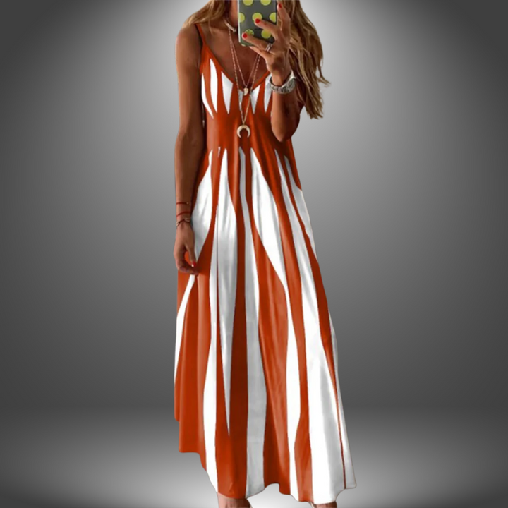 Alira | Striped Sleeveless Maxi Dress
