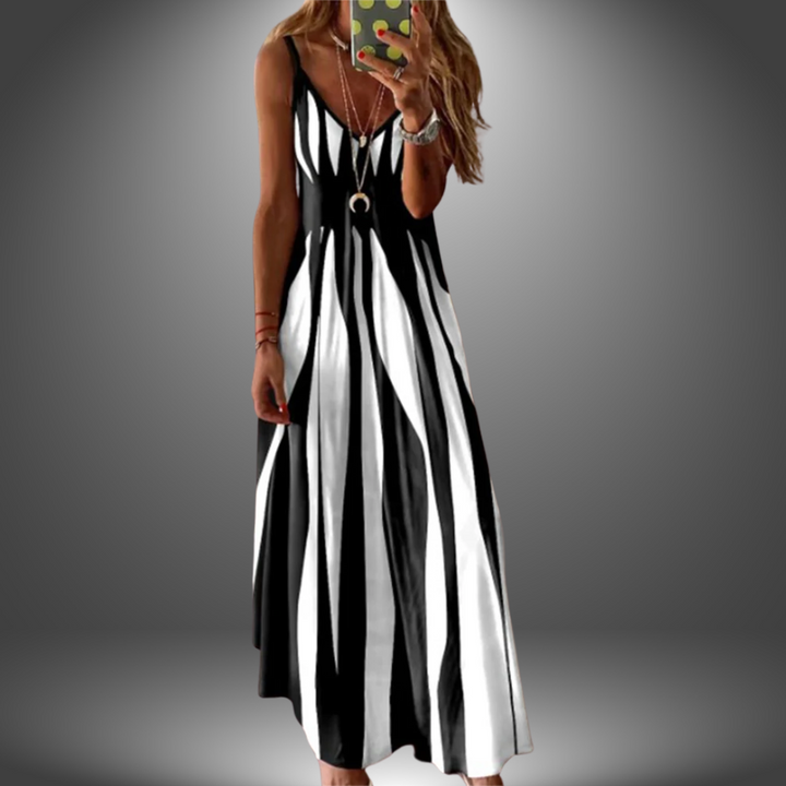 Alira | Striped Sleeveless Maxi Dress