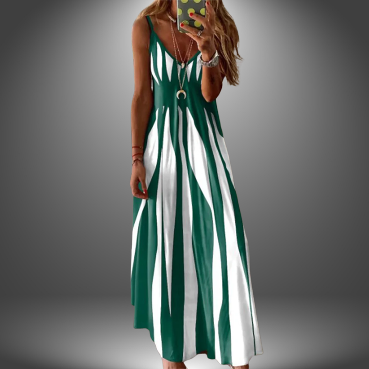 Alira | Striped Sleeveless Maxi Dress