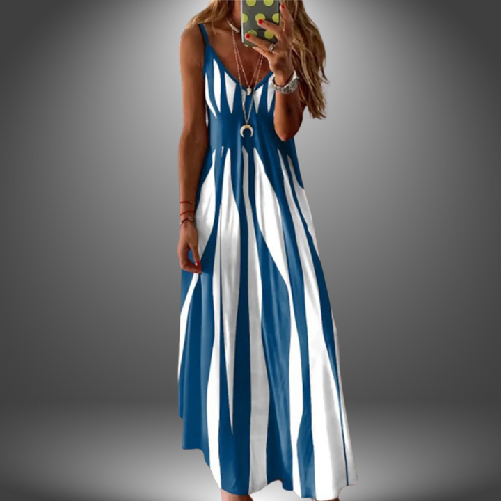 Alira | Striped Sleeveless Maxi Dress