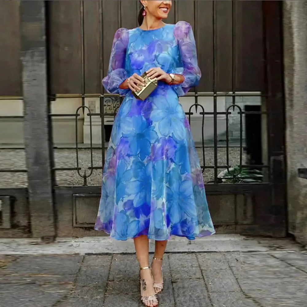 Alyssa | Women Wedding Guest Dress Formal Floral Midi Dress