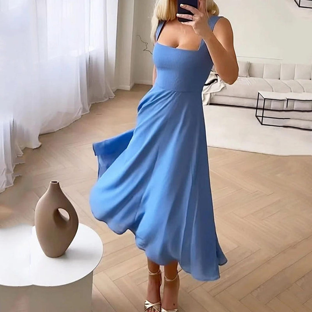 Amelia | Women Wedding Guest Elegant Square Midi Dress