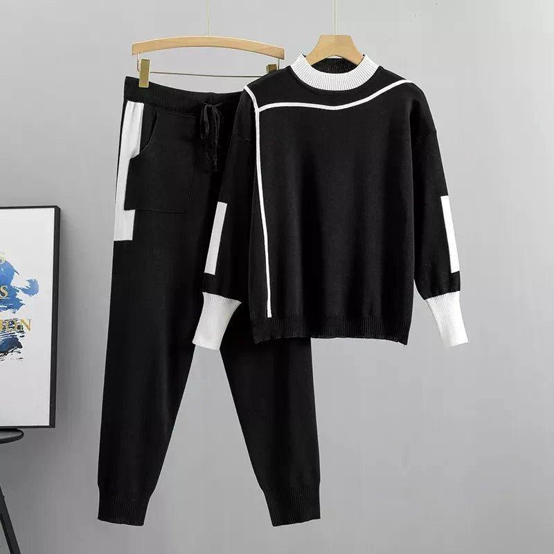 Amelia | Women's Two Piece Tracksuit Set Knit Sweater Jogger Pants