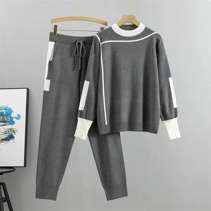 Amelia | Women's Two Piece Tracksuit Set Knit Sweater Jogger Pants