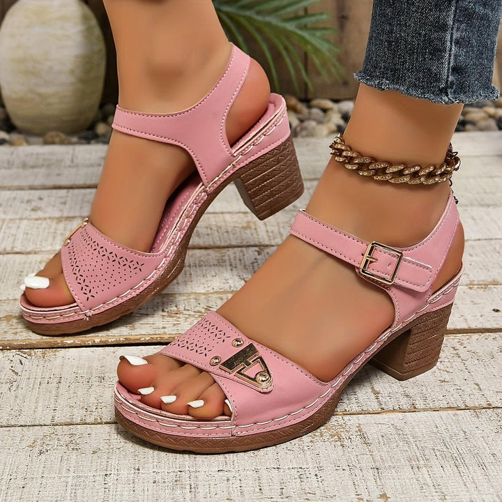 Aria | Fisherman Sandals Cushioned Platform Block Heel Ankle Strap