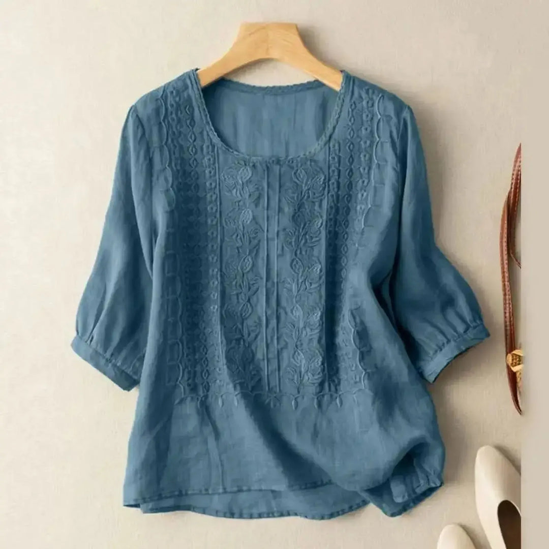 Aurisia - Soft Embroidered Blouse