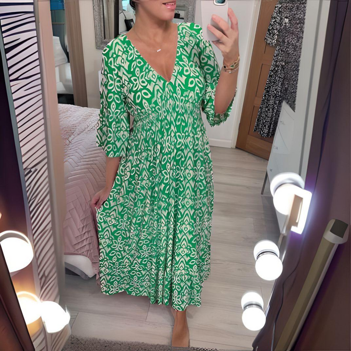 Ava | Women's Boho Loose Fit Printed Dress Casual