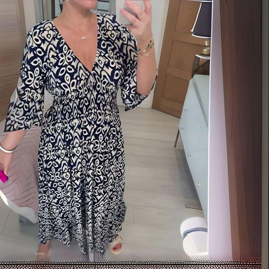 Ava | Women's Boho Loose Fit Printed Dress Casual