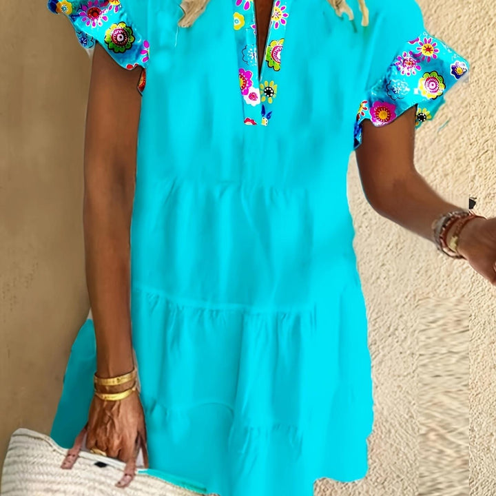 Bella | Women’s Boho Ruffle Sleeve Mini Dress