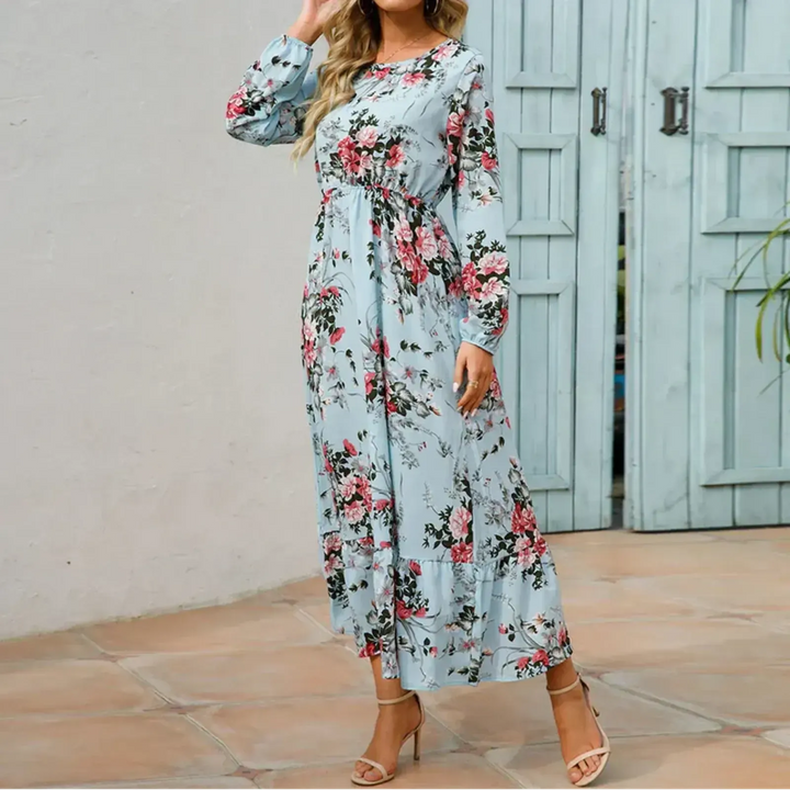Bella | Women's Long Sleeve Floral Maxi Summer Dress