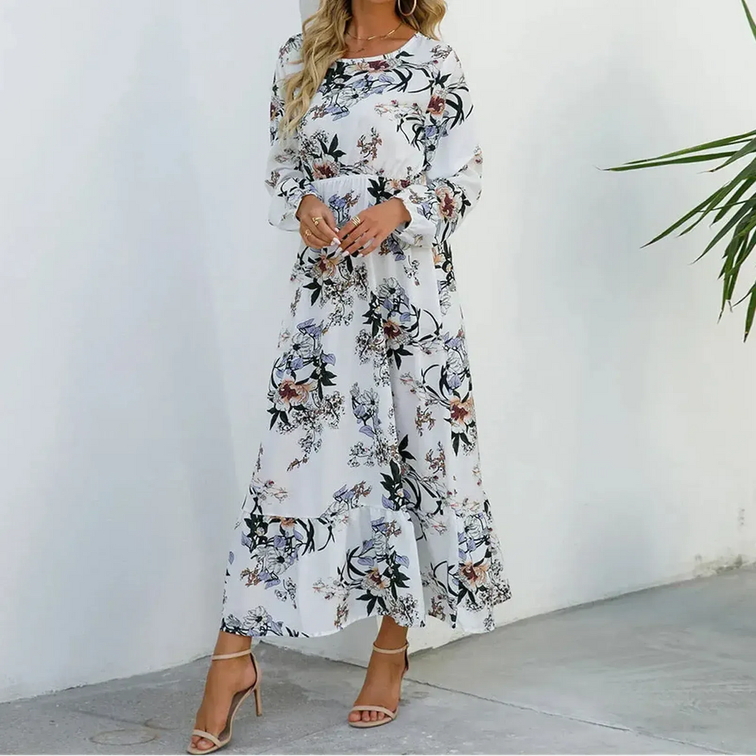 Bella | Women's Long Sleeve Floral Maxi Summer Dress