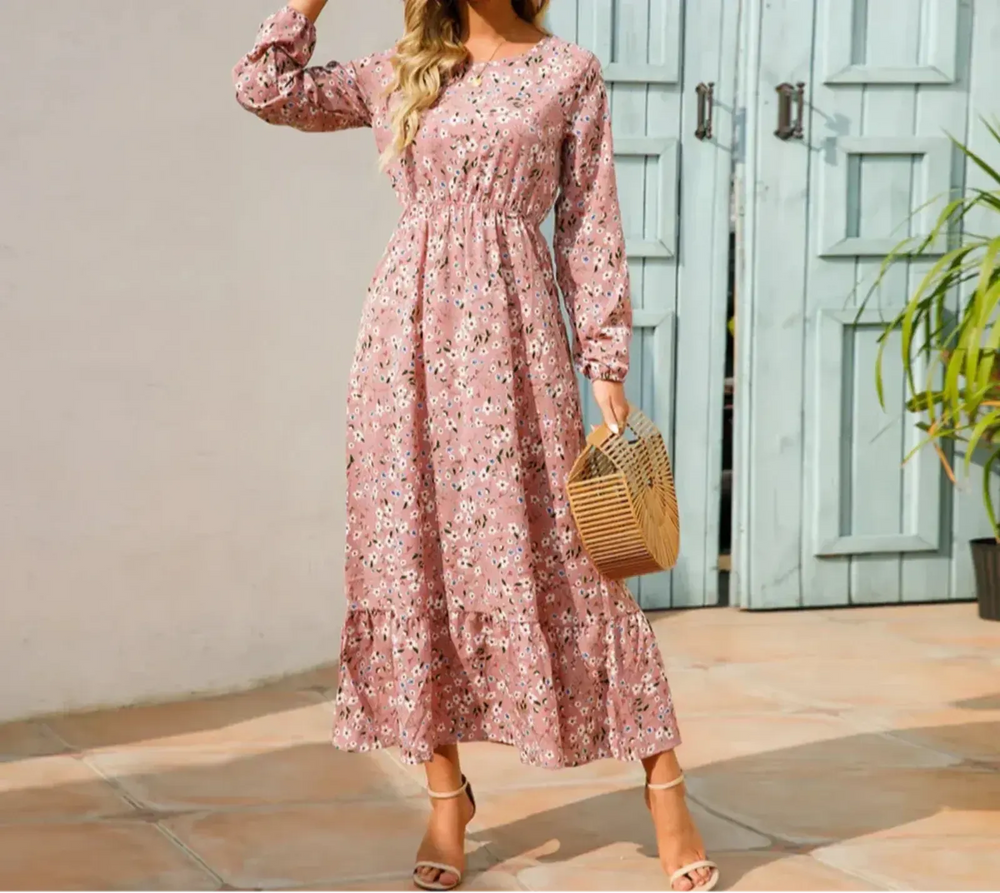 Bella | Women's Long Sleeve Floral Maxi Summer Dress