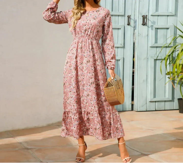 Bella | Women's Long Sleeve Floral Maxi Summer Dress
