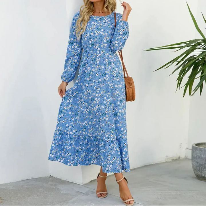 Bella | Women's Long Sleeve Floral Maxi Summer Dress